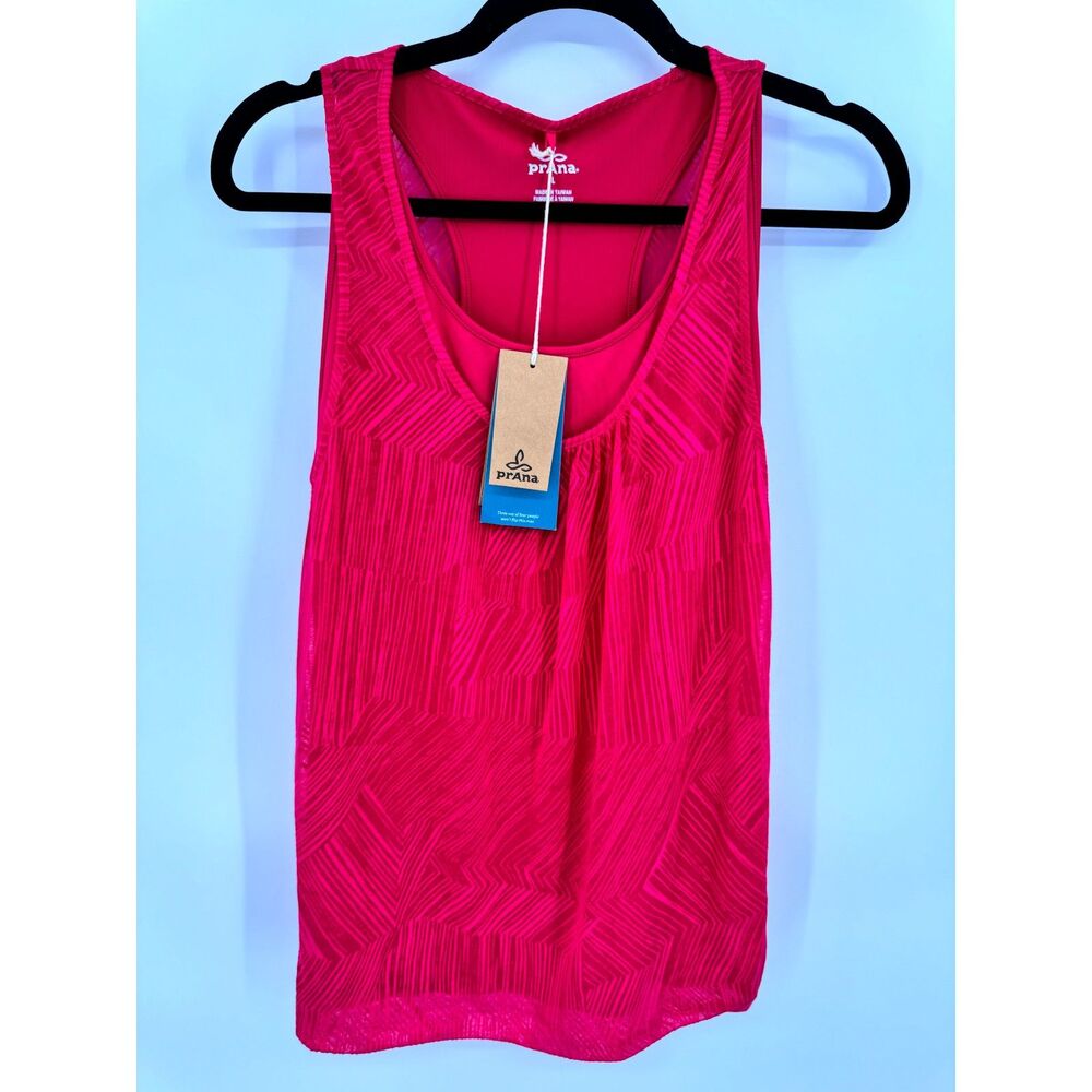 NWT PRANA Copa Mika Cosmo Pink Tank Top Size L - Picture 3 of 8